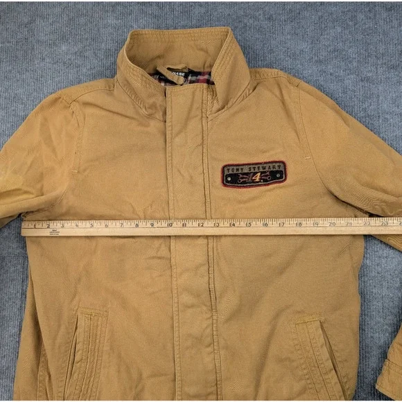 Chase Authentics Canvas Jacket Mens Medium Tony Stewart Nascar Chore Coat Grunge - Picture 6 of 8